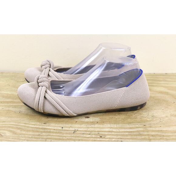 Rothy's Flats Womens 11.5 Tan Beige The Knot Ballet Flats Slip Ons Shoes - Picture 1 of 7